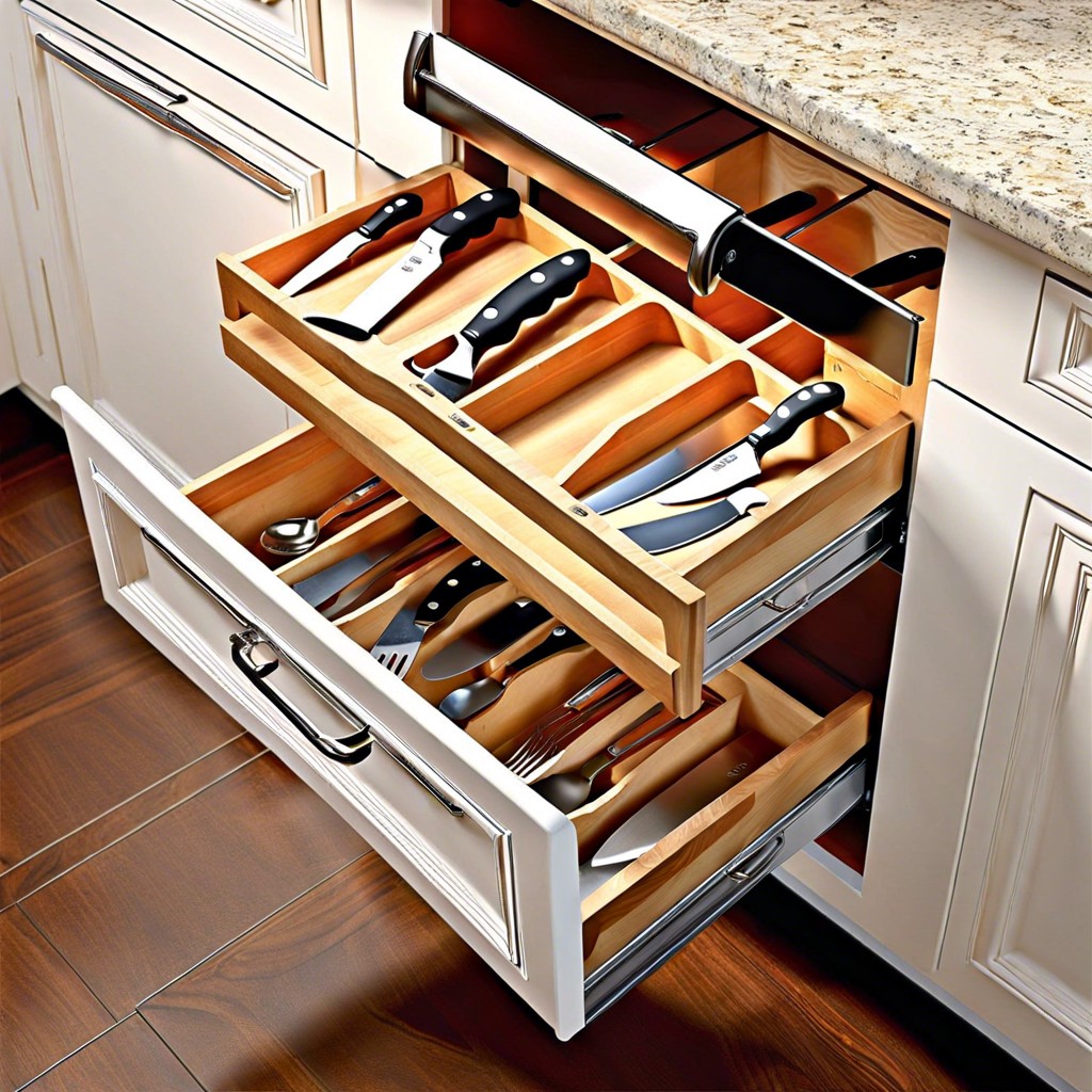 built in knife organizer