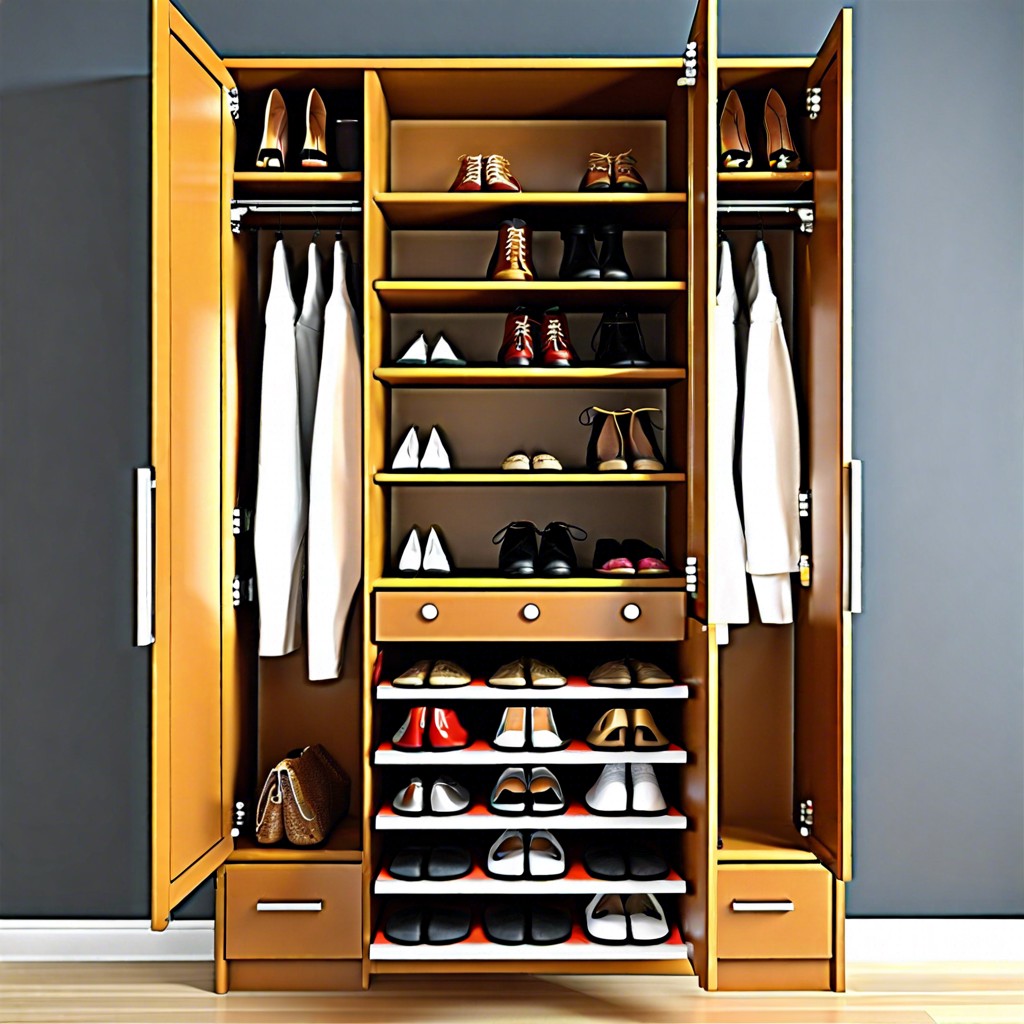 built in shoe storage compartments