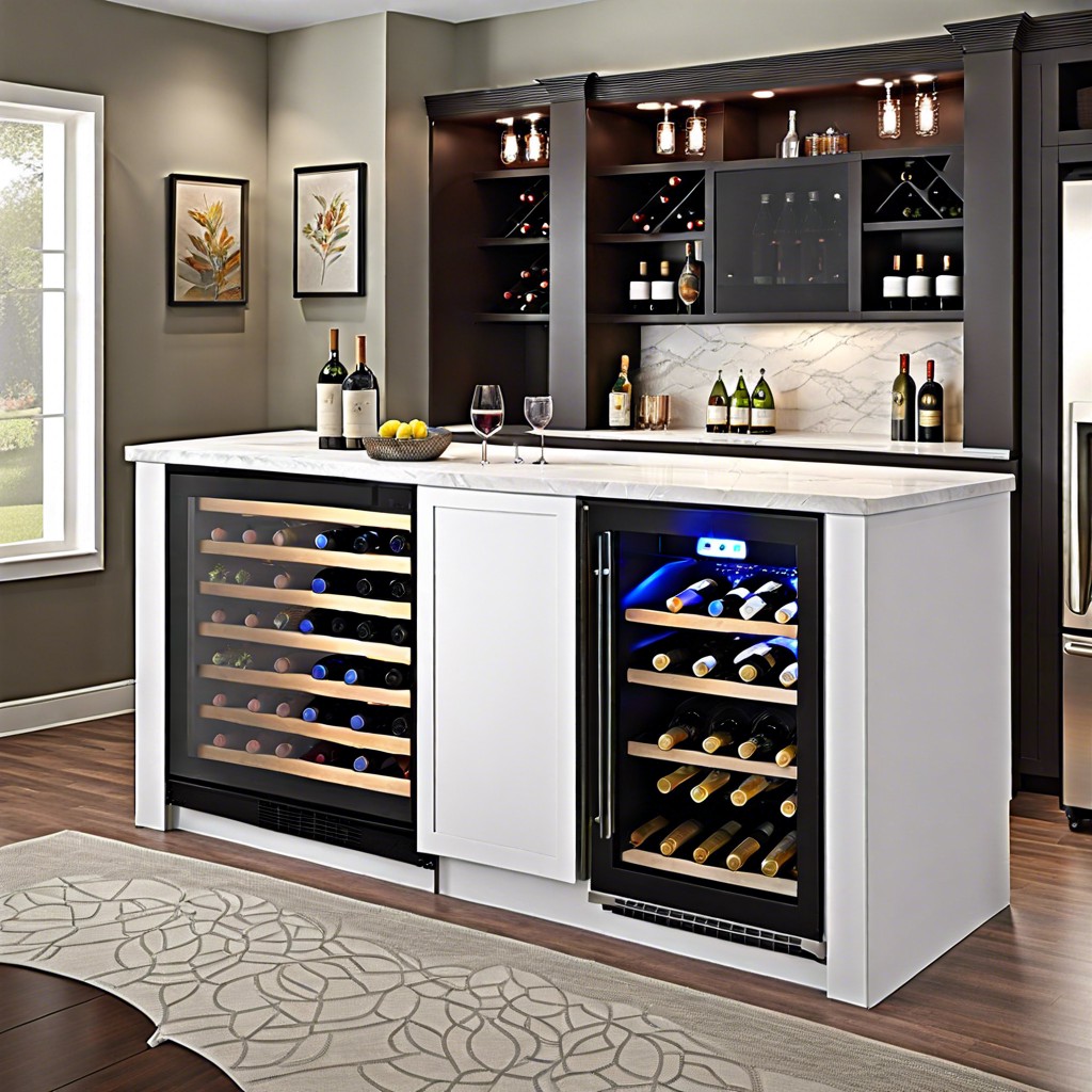 built in wine cooler