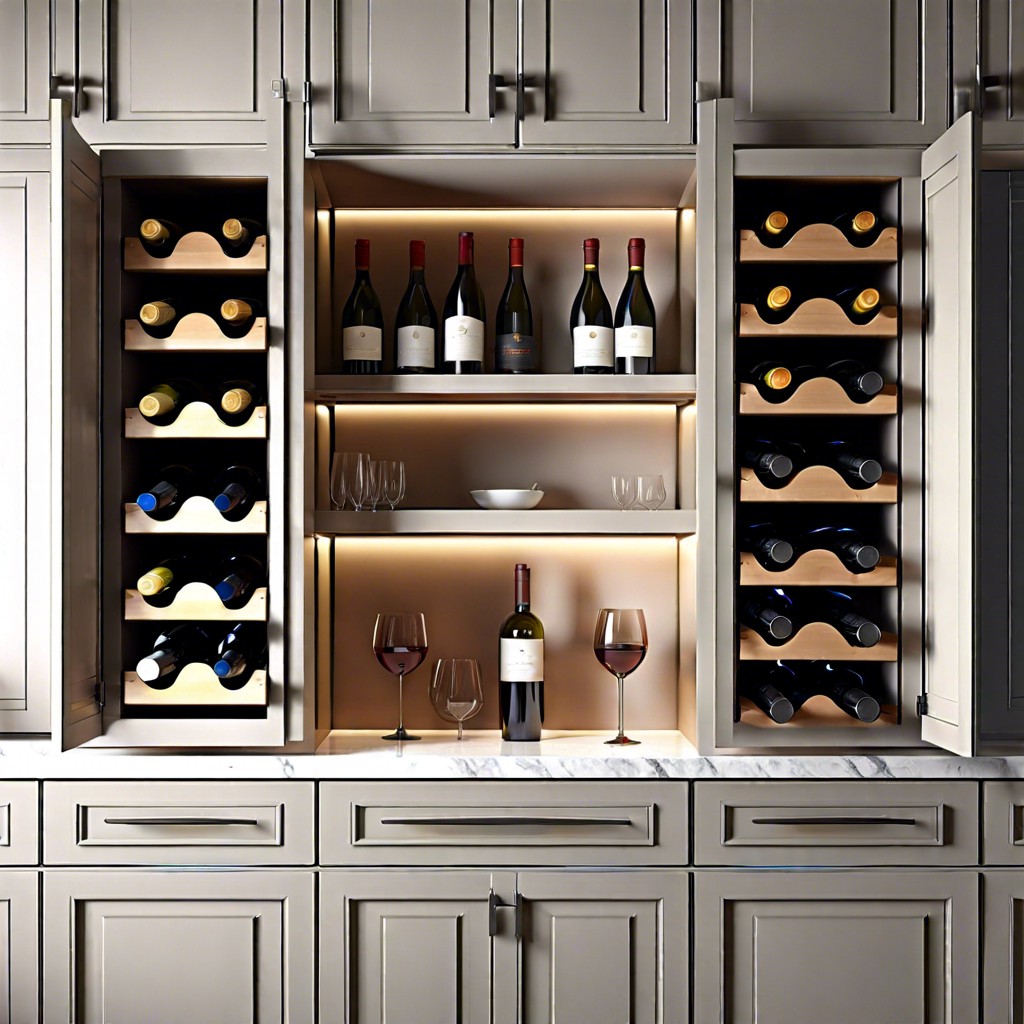 built in wine rack