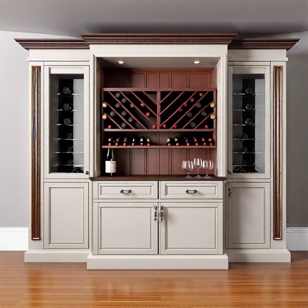 built in wine rack