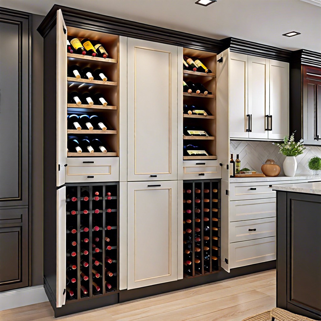 built in wine rack