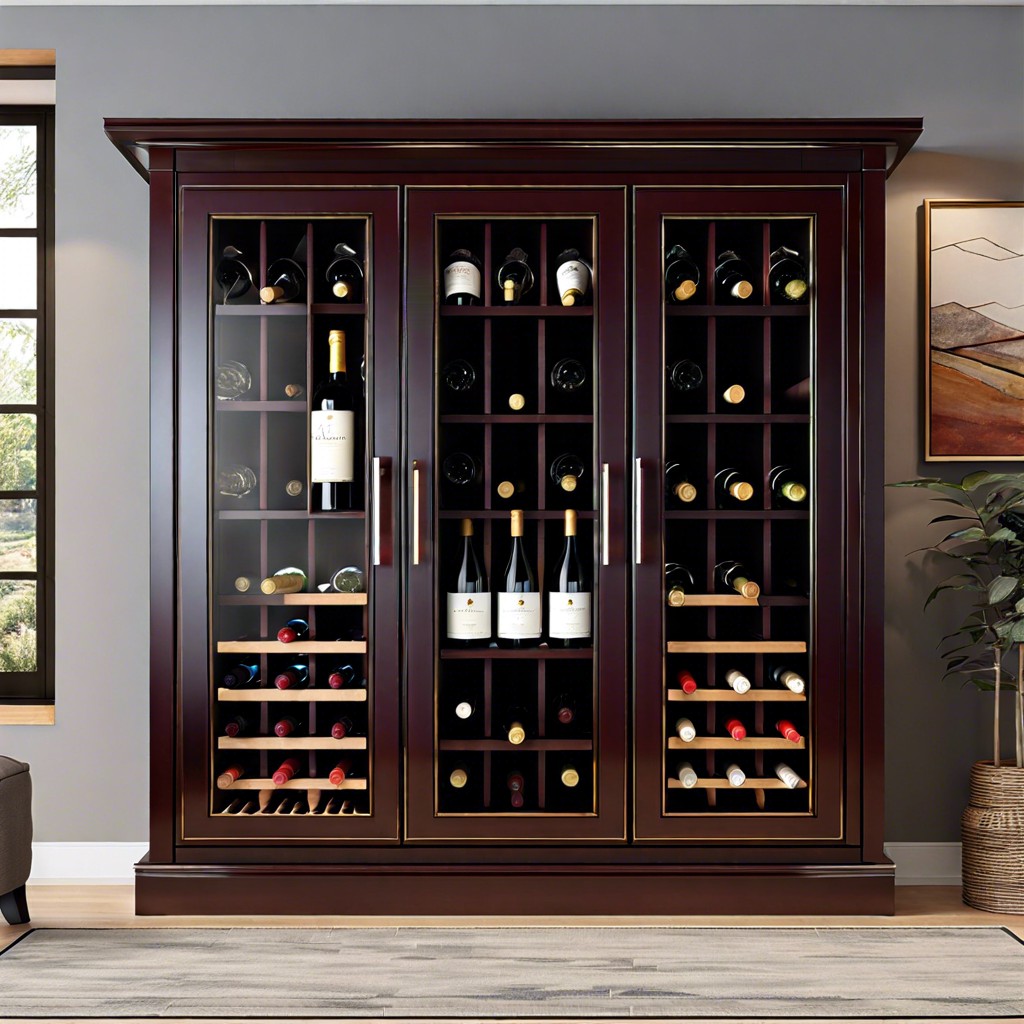 built in wine rack feature