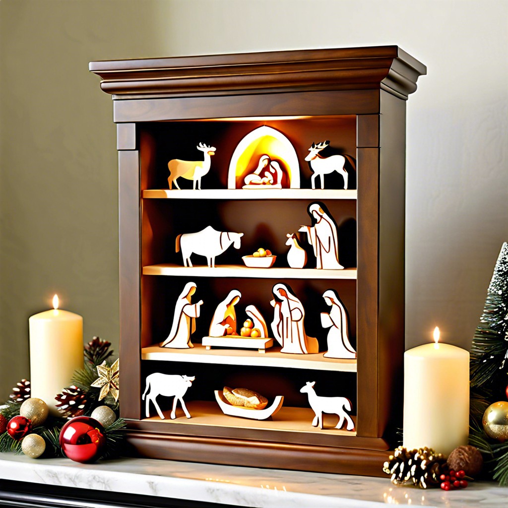 cabinet top nativity scene