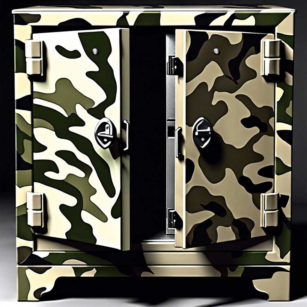 camouflage painted locker