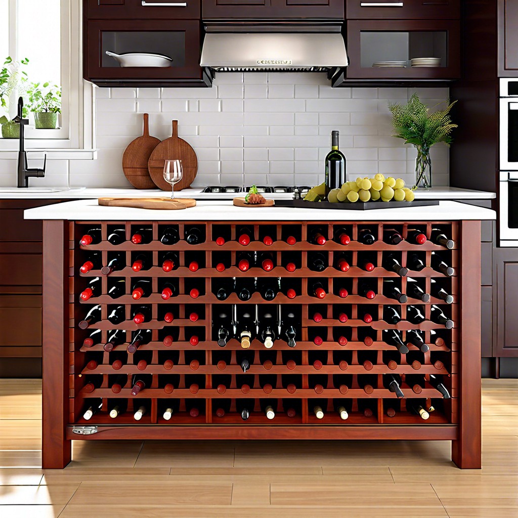 cherry wood wine rack