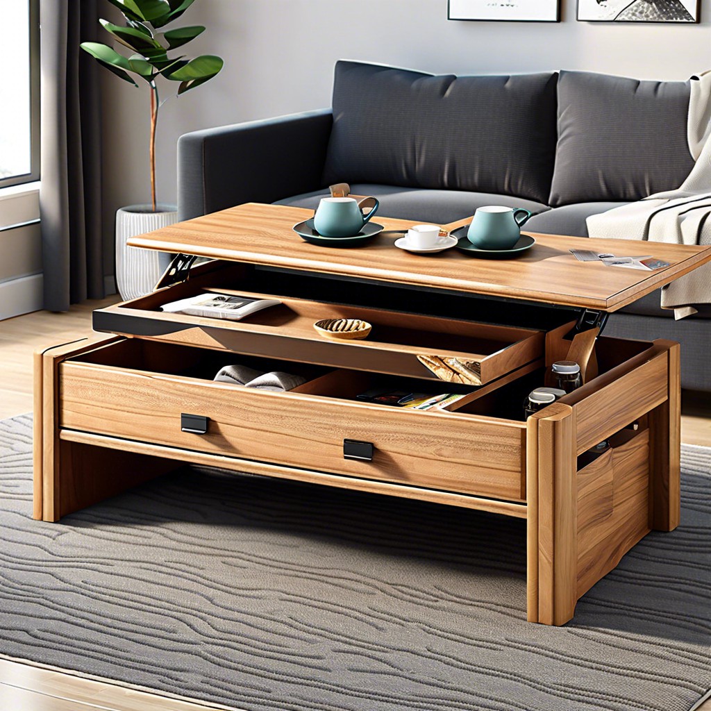 coffee table safe construct or modify a coffee table with a hidden storage compartment beneath the top