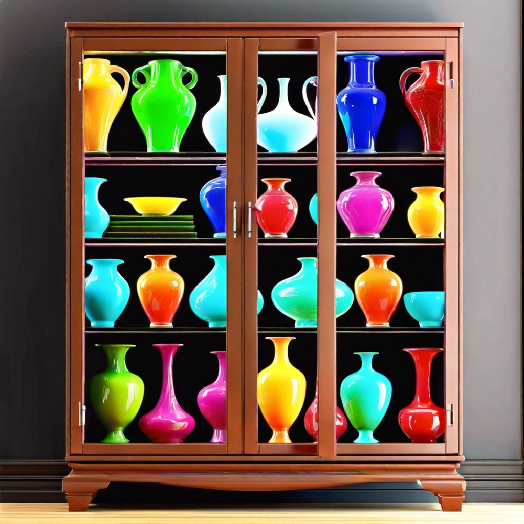 colorful glass vases