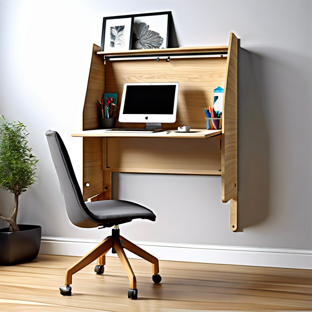 compact wall mounted fold down desks