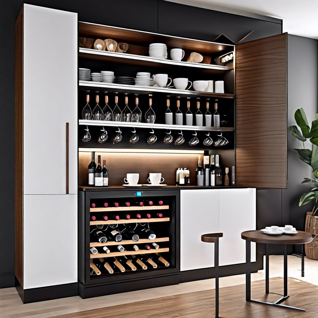 convert into a coffee or wine bar setup