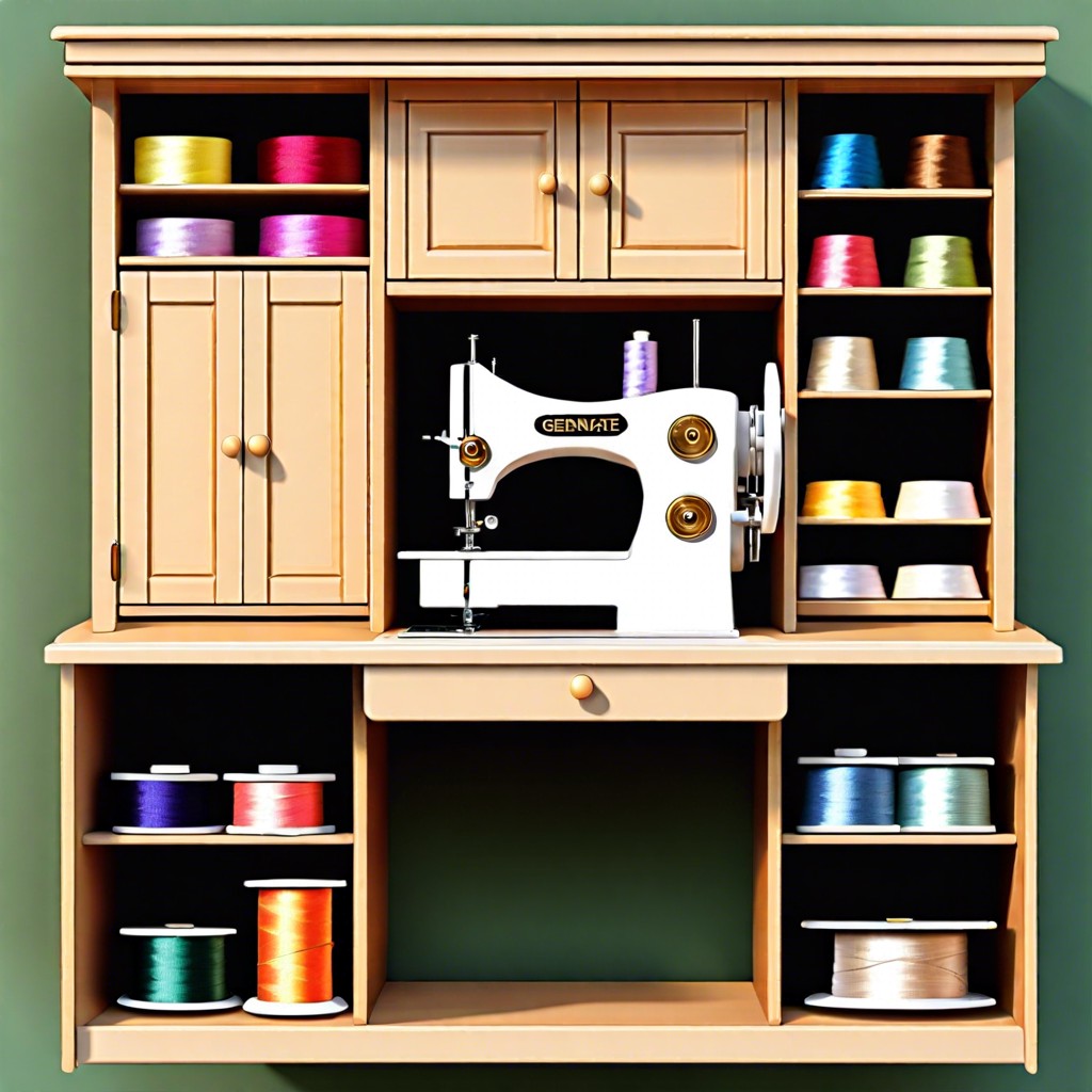 convert into a sewing station with organized compartments for fabric and tools