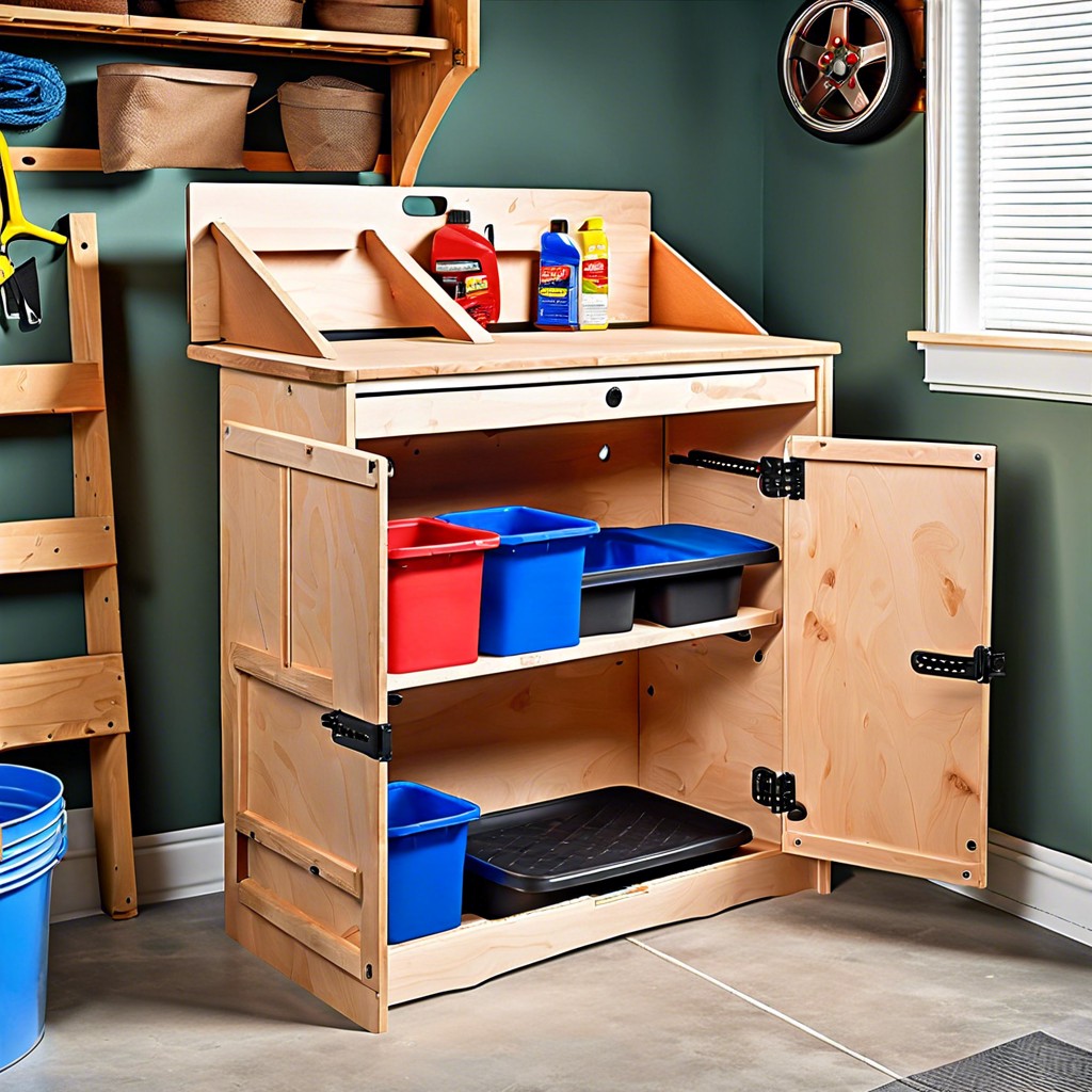 convertible step stool storage cabinet