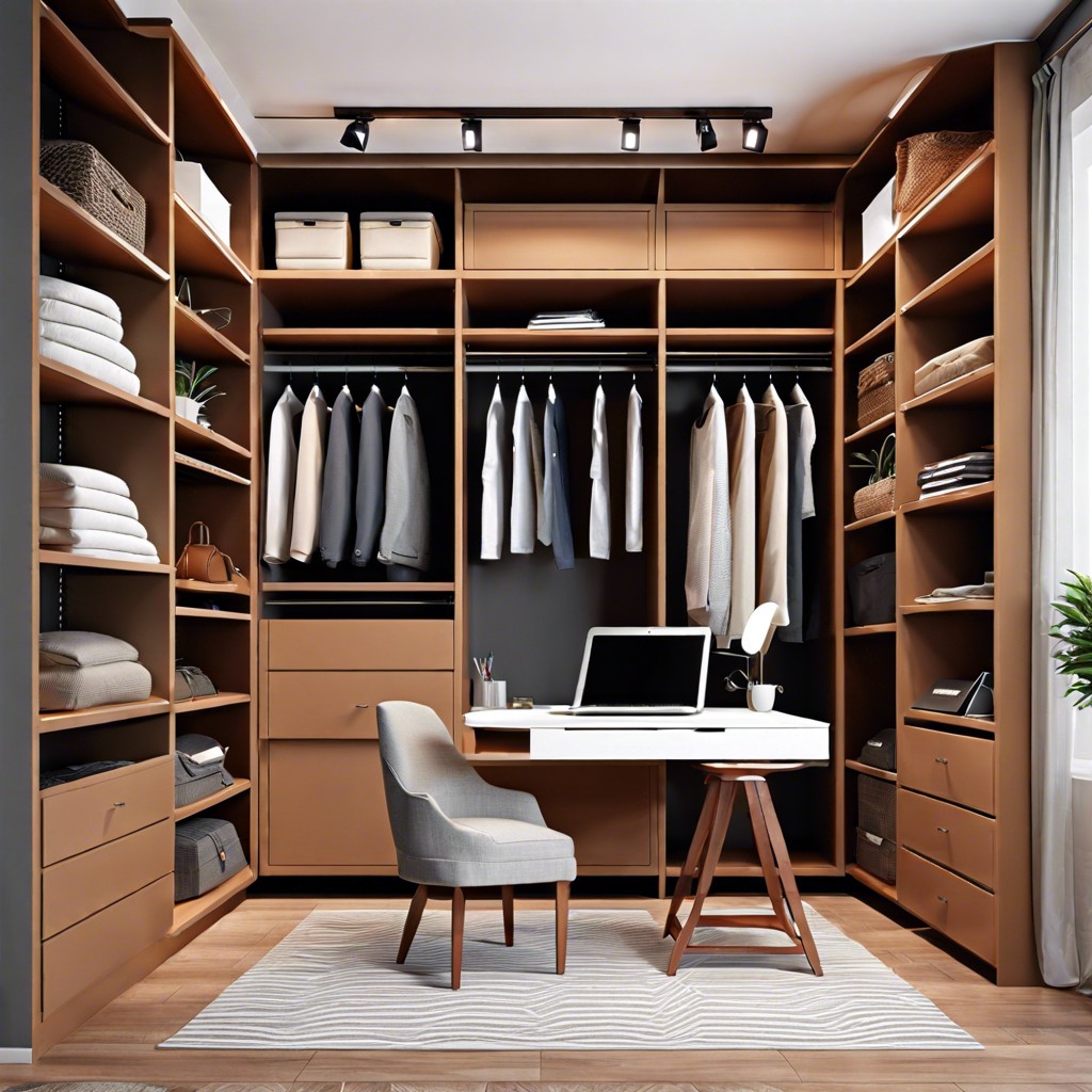convertible wardrobe to office space