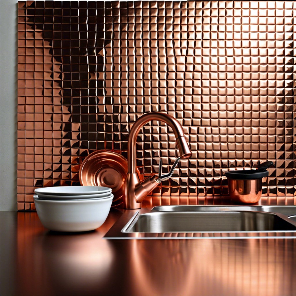 copper mosaic tiles