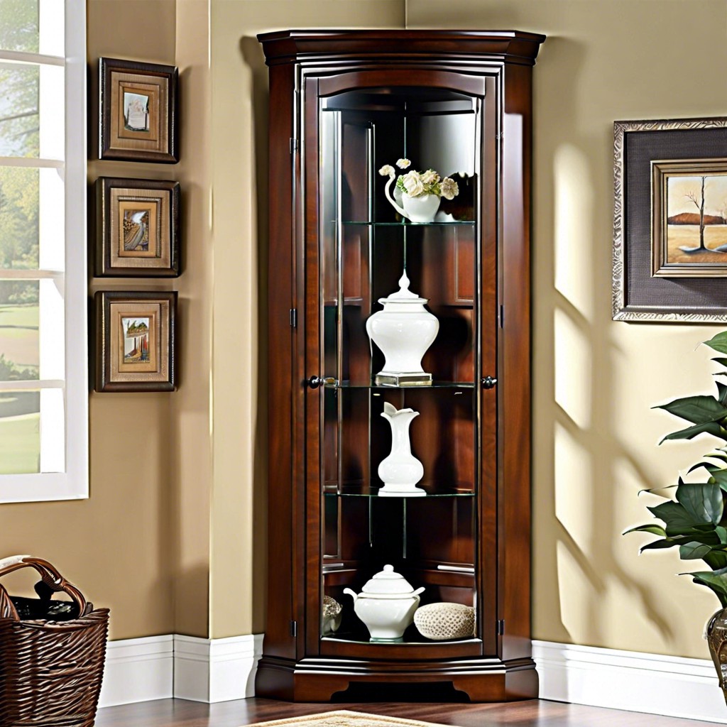 corner curio cabinet