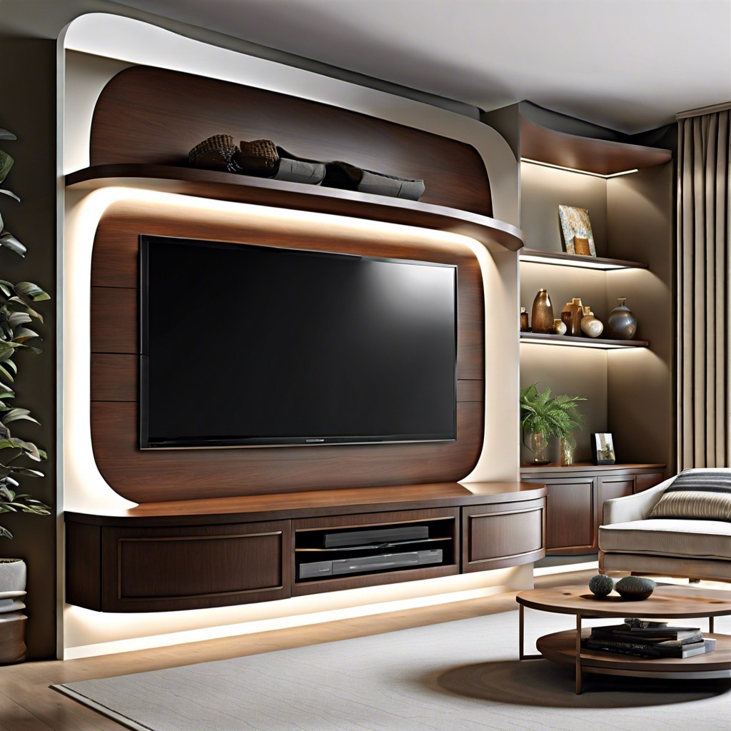 curved cabinetry for a futuristic look