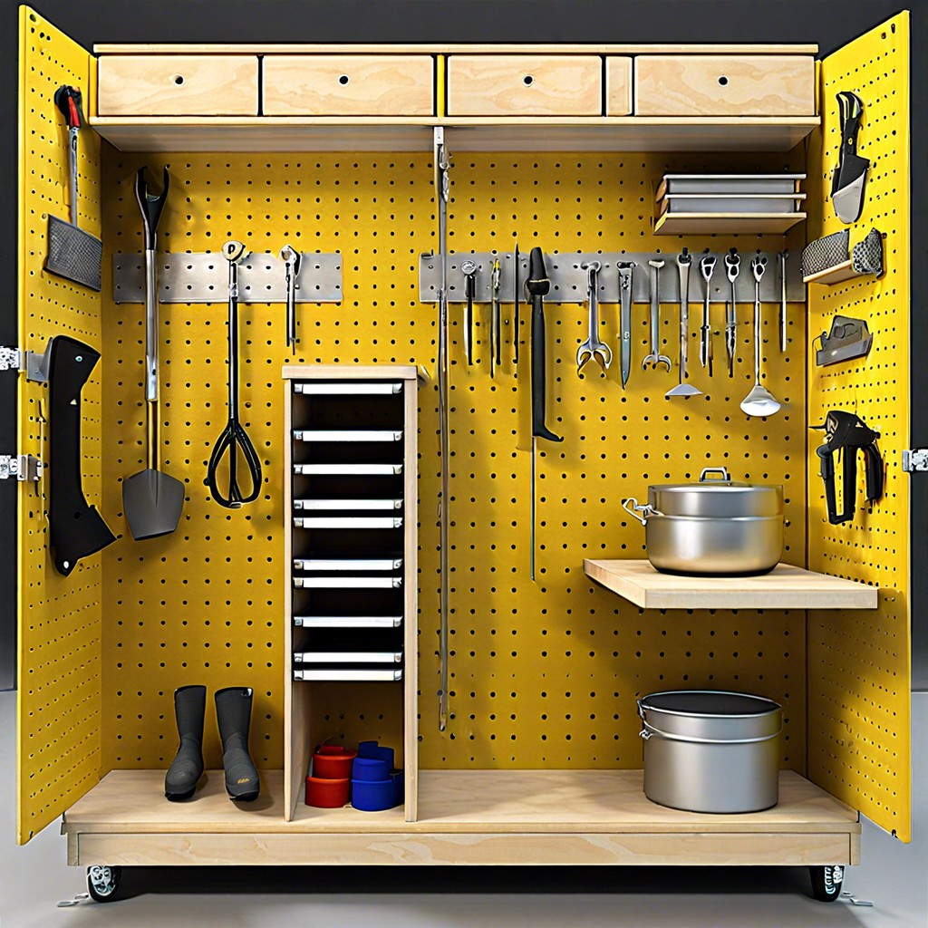 customizable pegboard storage walls