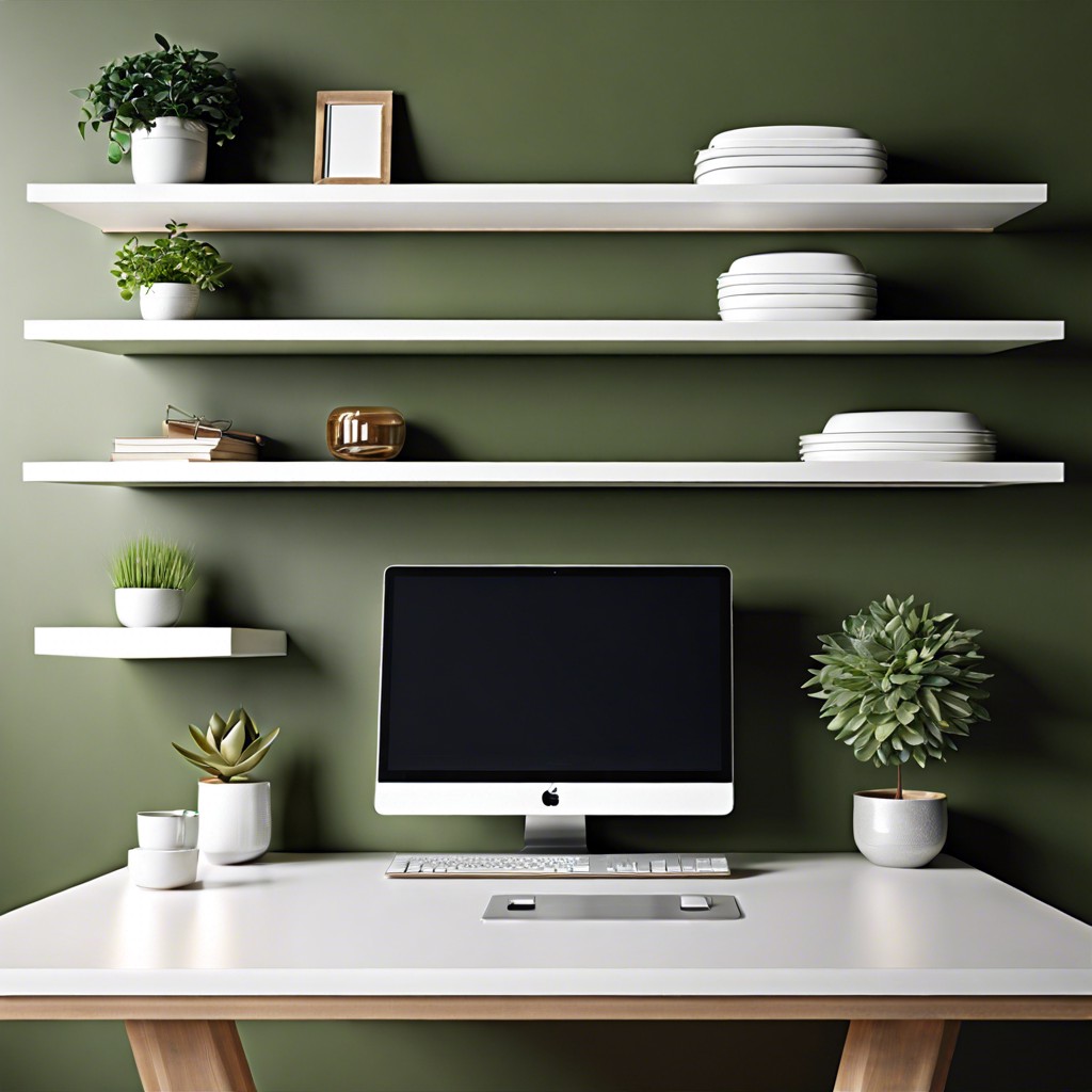 floating shelves with hidden brackets