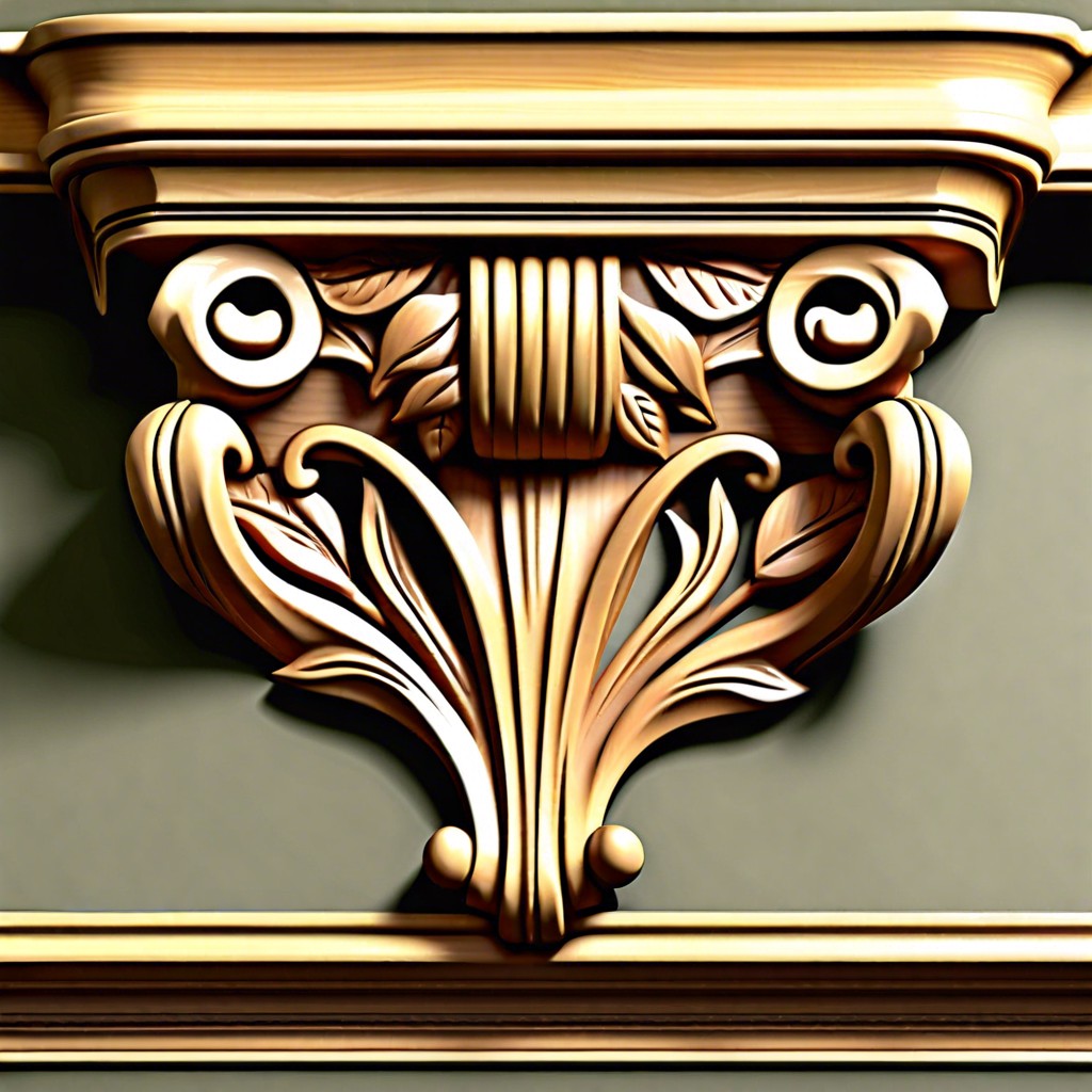 floral or vine carved moldings for an elegant style