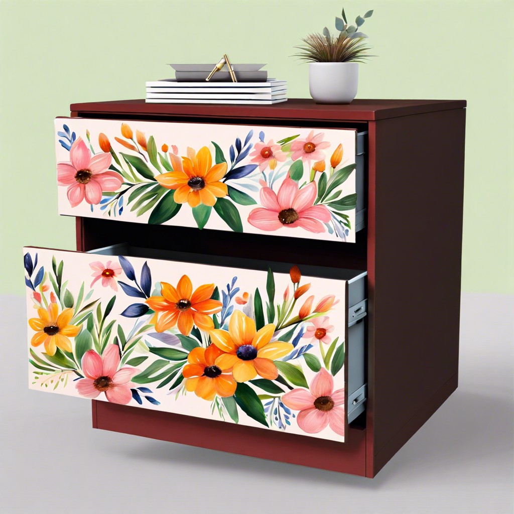 floral painted design