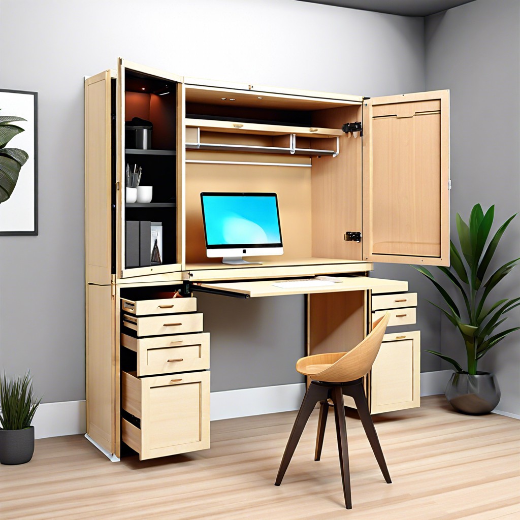 fold out cabinet workstation