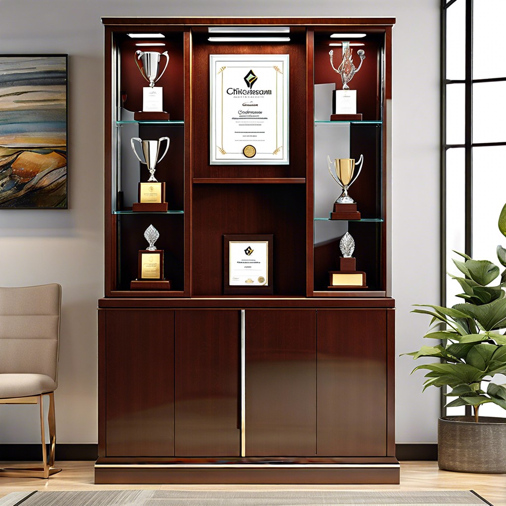 glass front display cabinets for awards