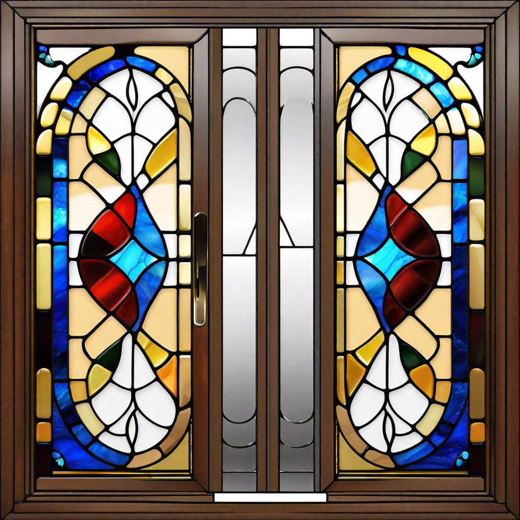 glass inserts with stained glass