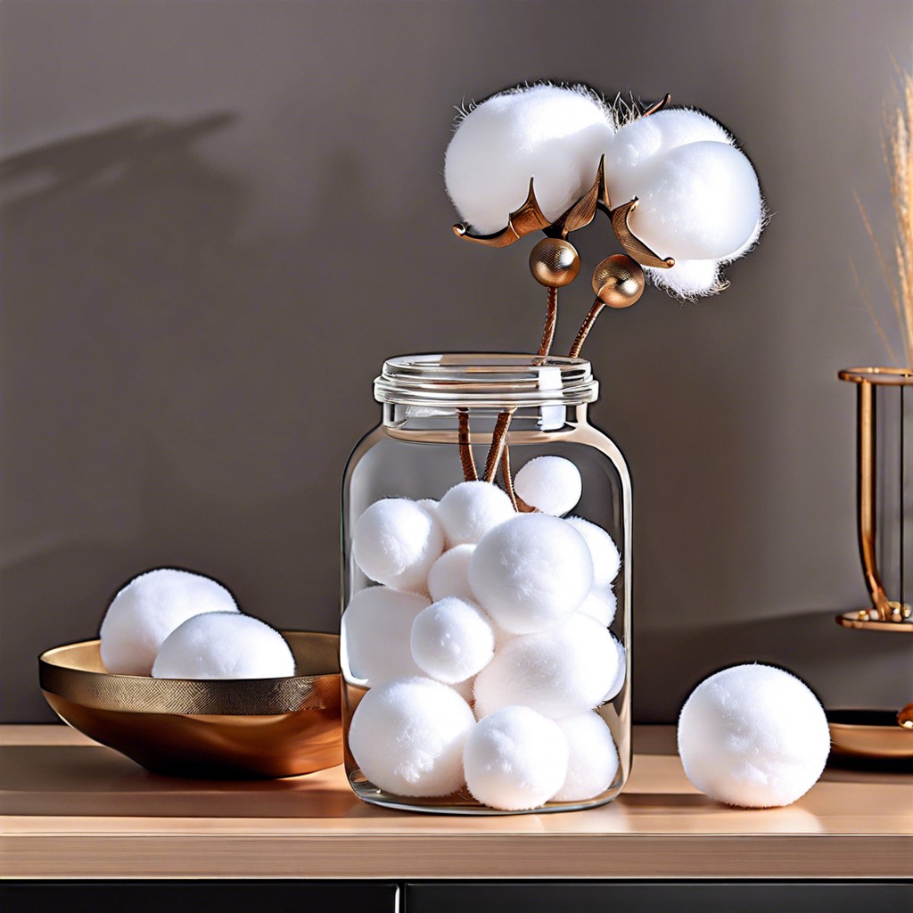 glass jar cotton ball holder