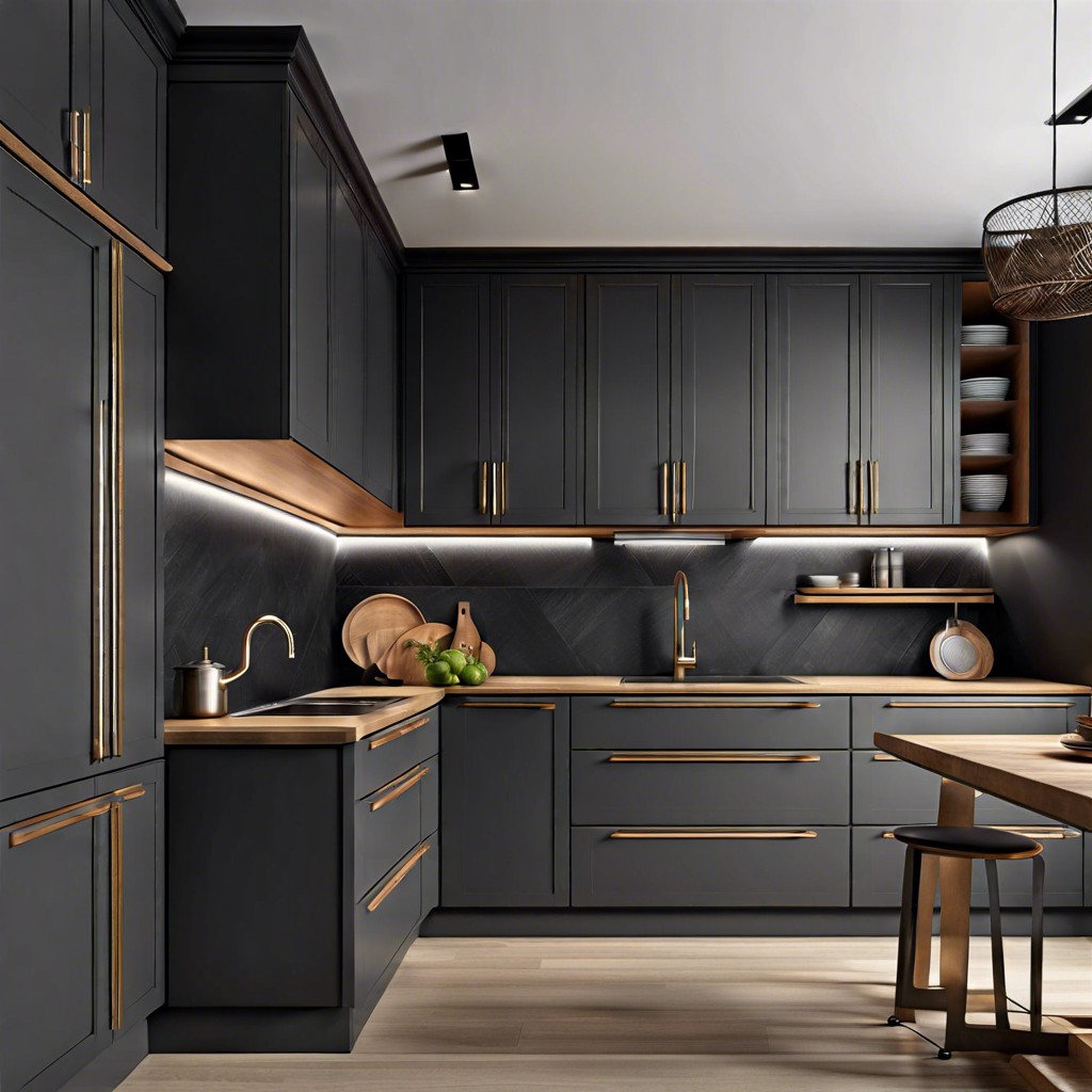 graphite textured cabinets