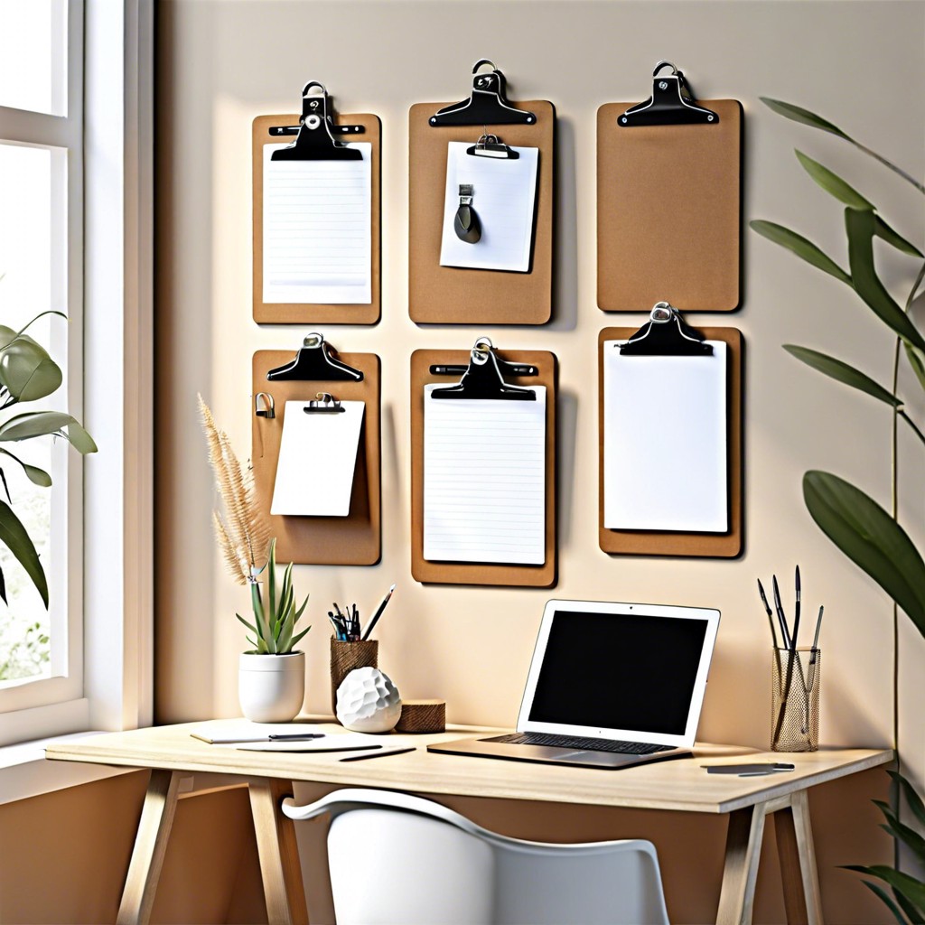 hanging clipboards for quick access