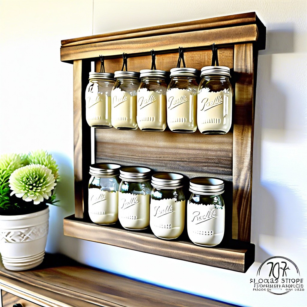 hanging mason jar storage