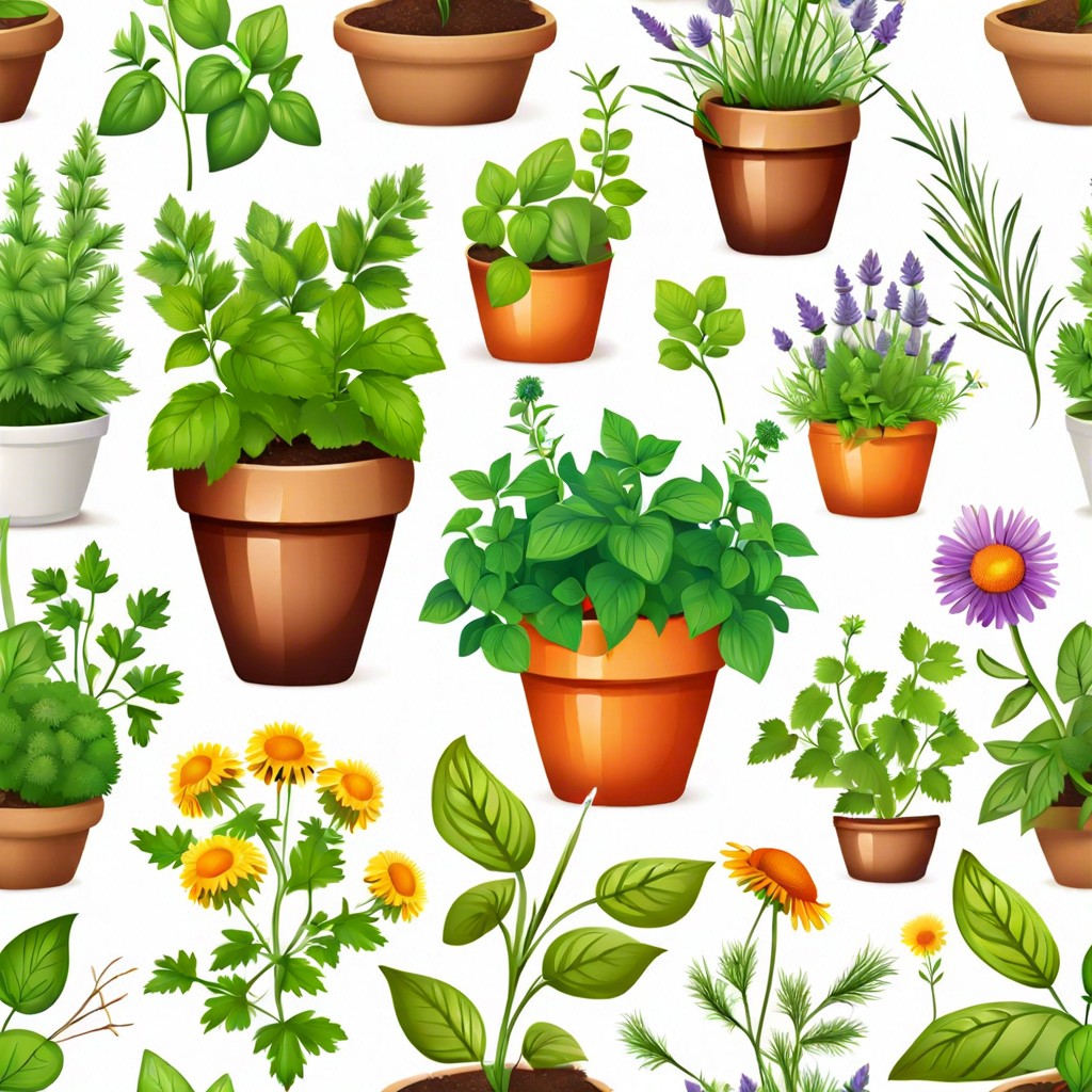 herb garden illustrations