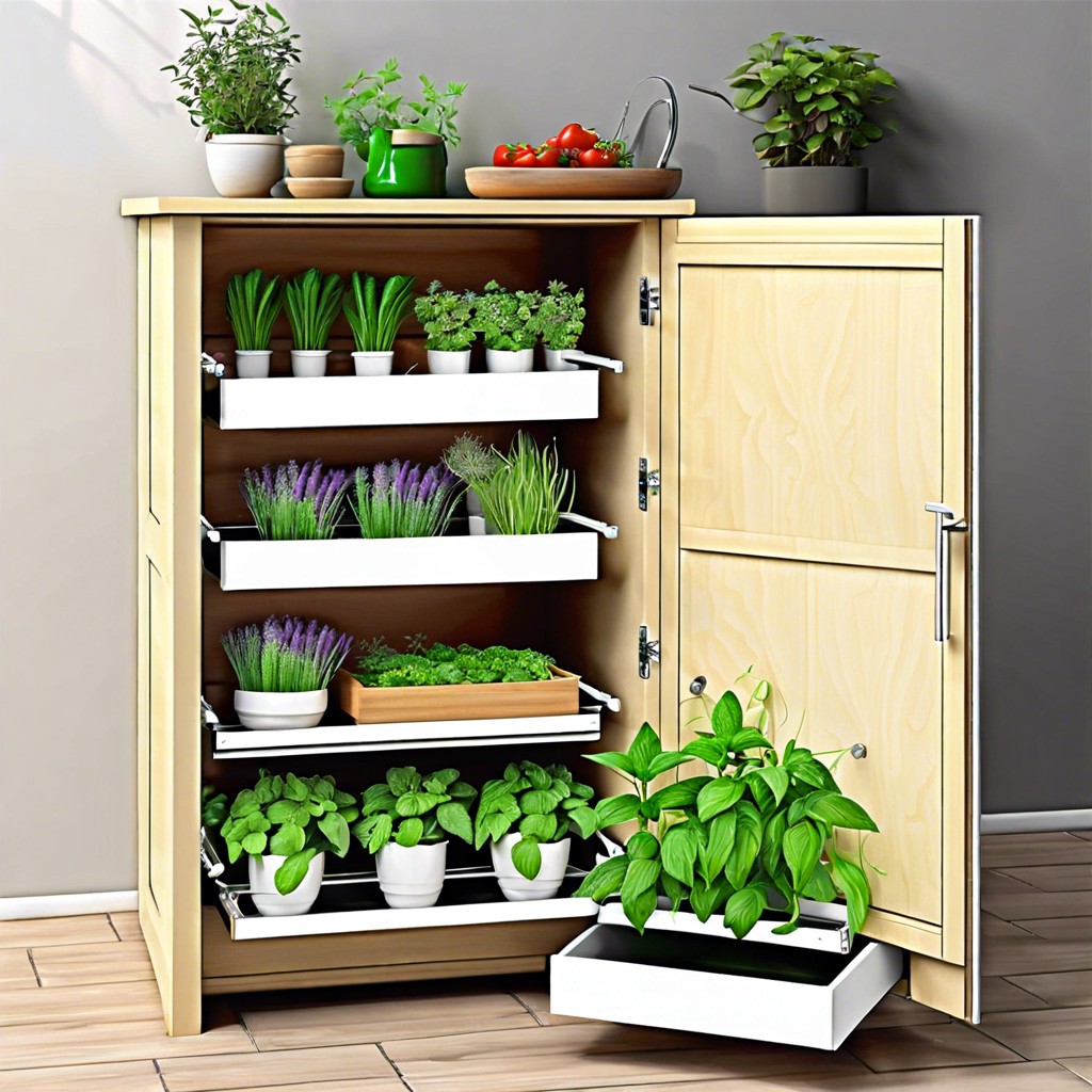 herb garden pull out