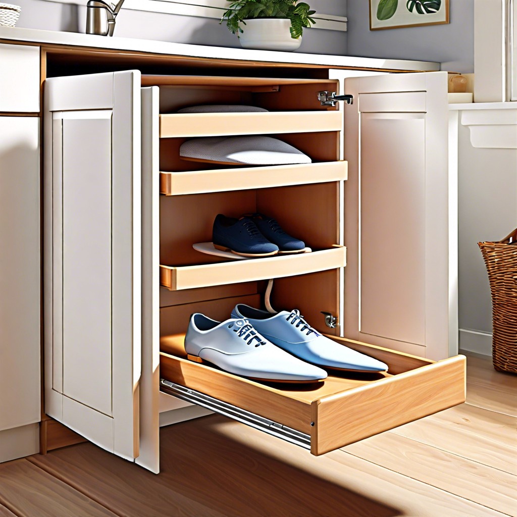 hidden ironing board inside a drawer