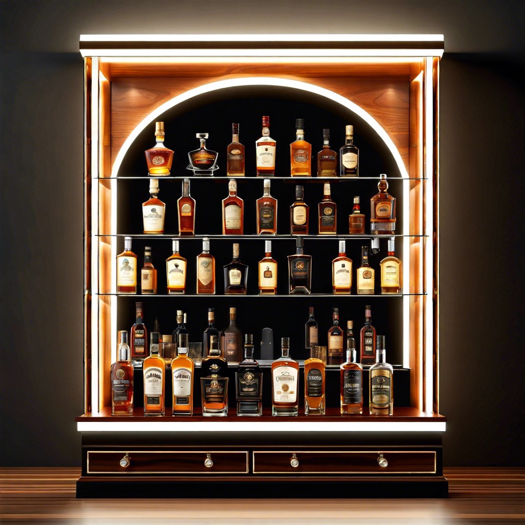 illuminated back bar