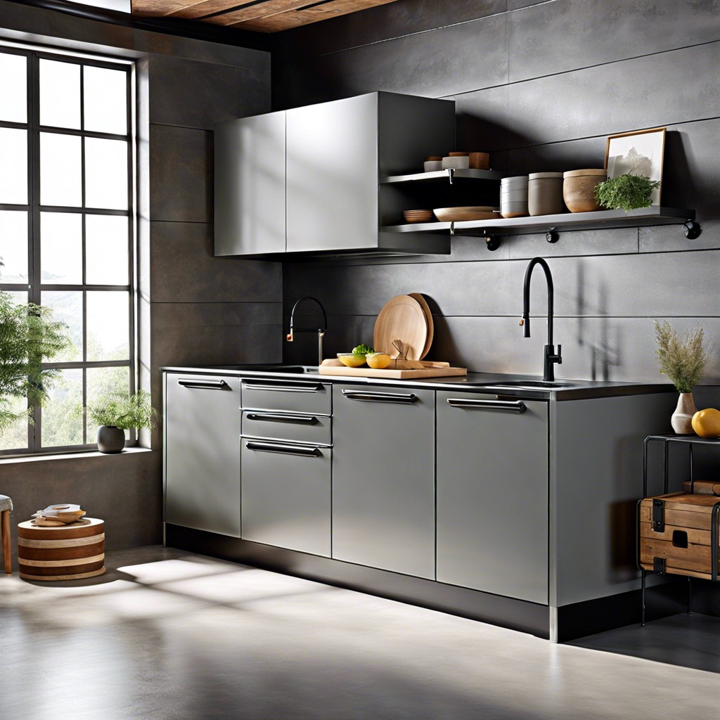 industrial gray metal cabinets
