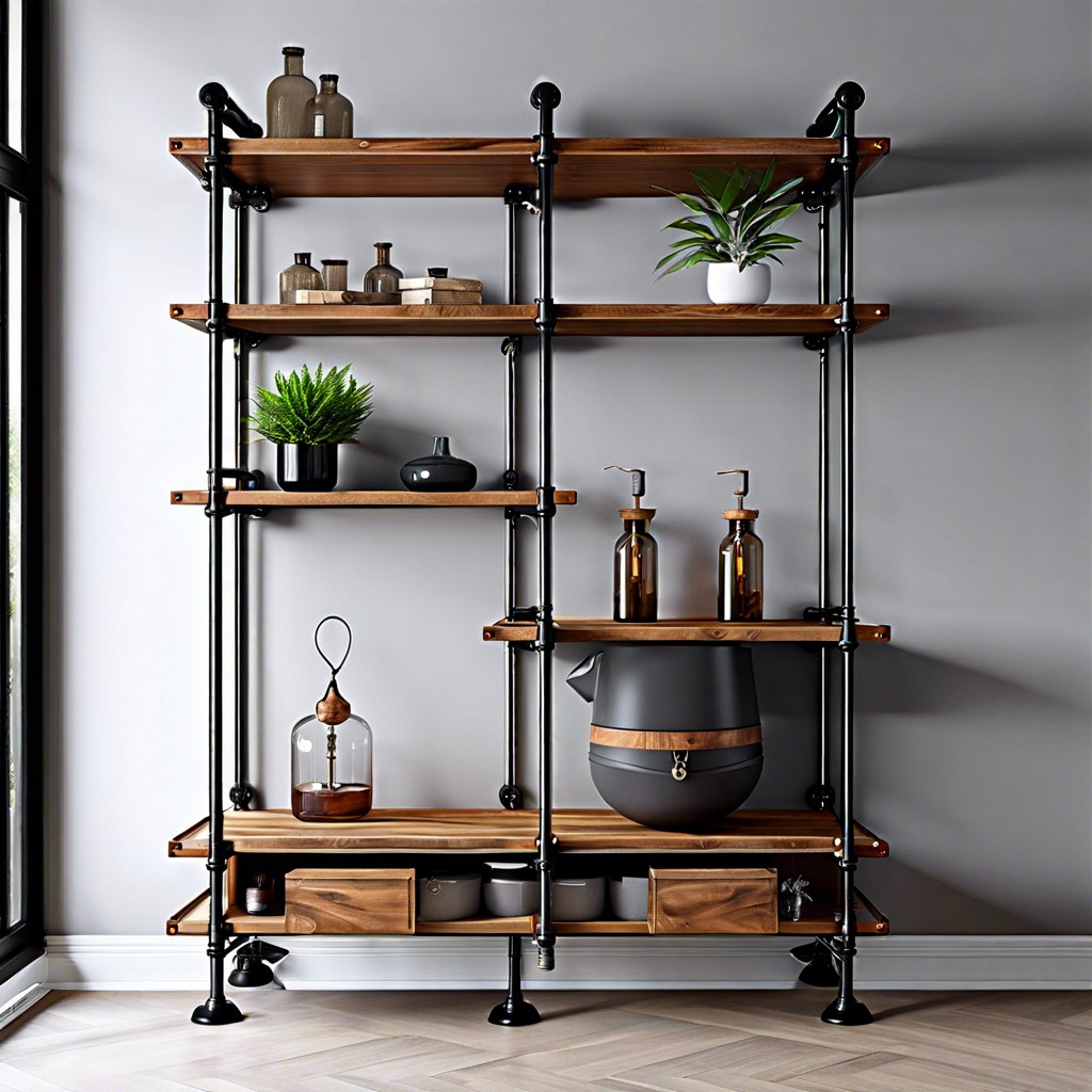 industrial pipe shelves