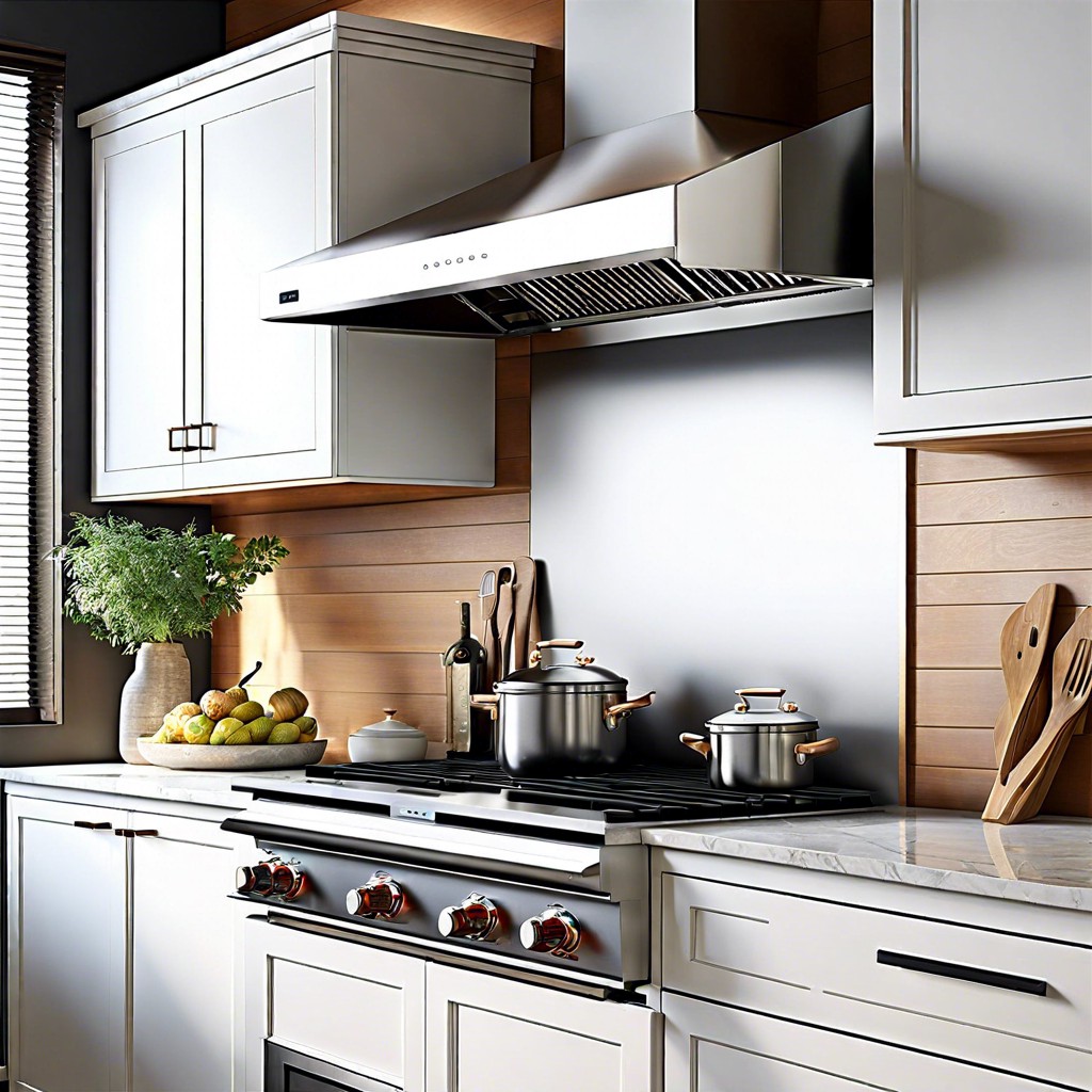 integrated range hood with hidden storage