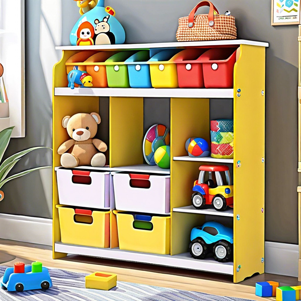 kids toy storage corner unit