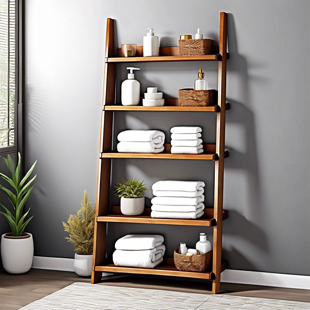ladder style shelves