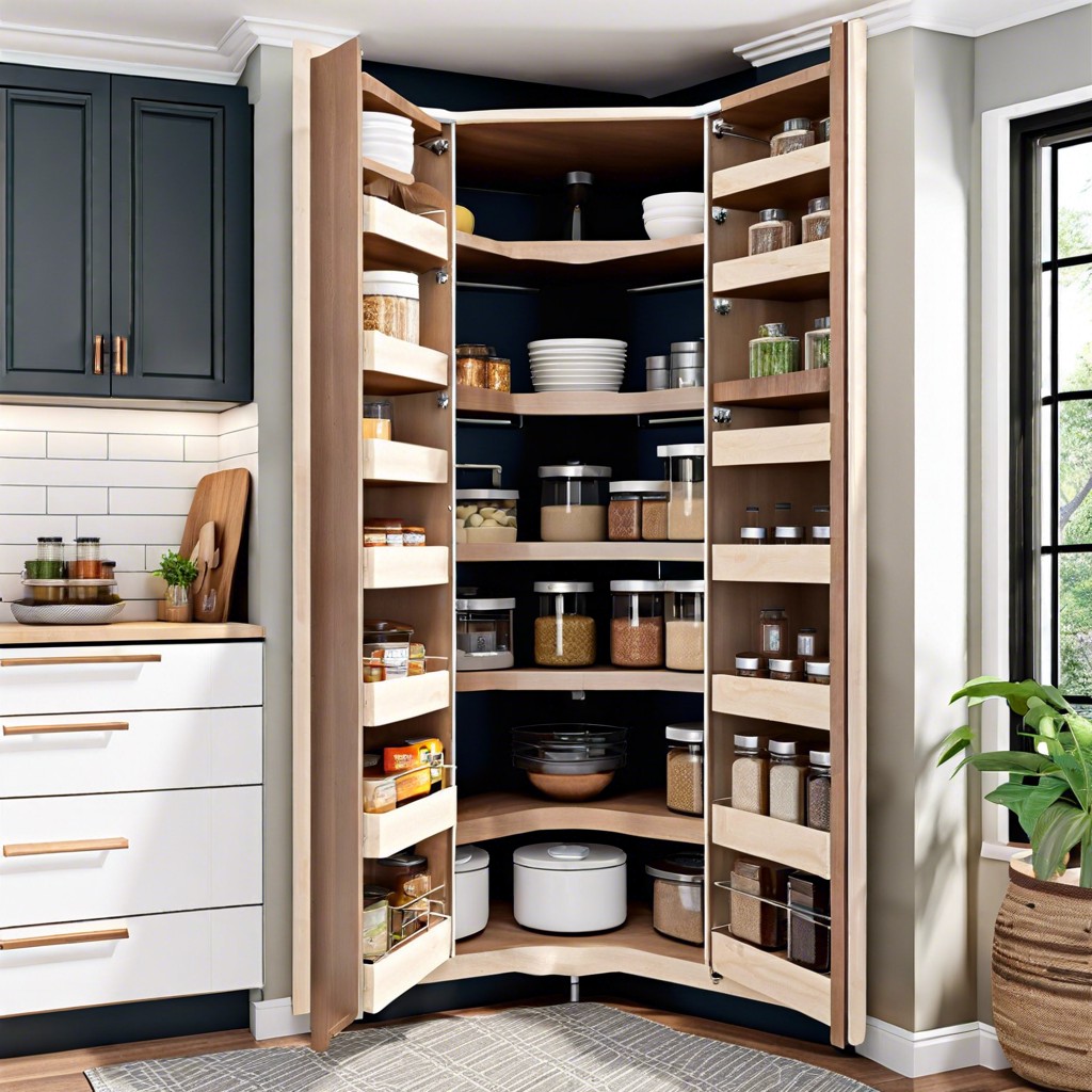 lazy susan corner shelves