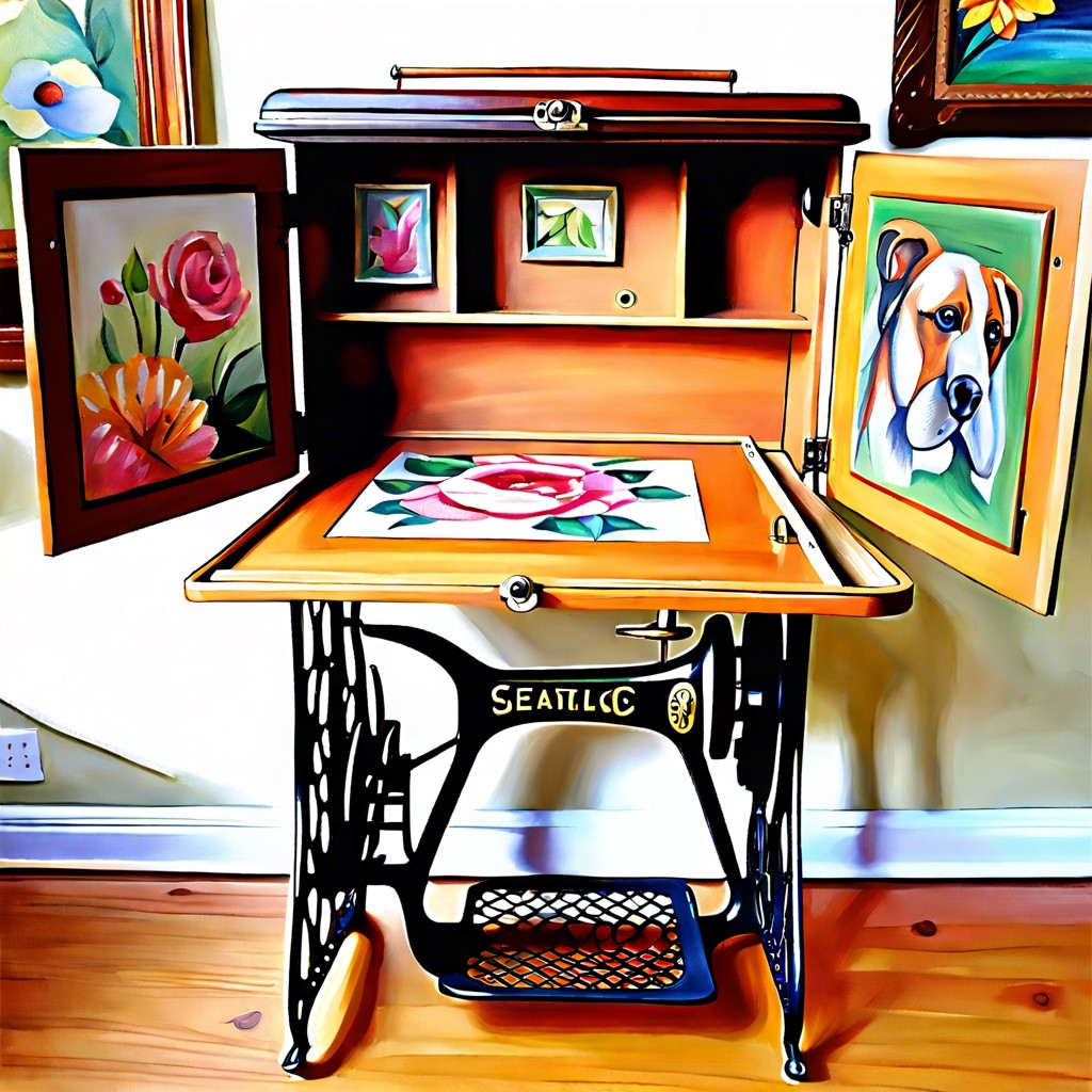 make into an artists easel with storage for paints and brushes