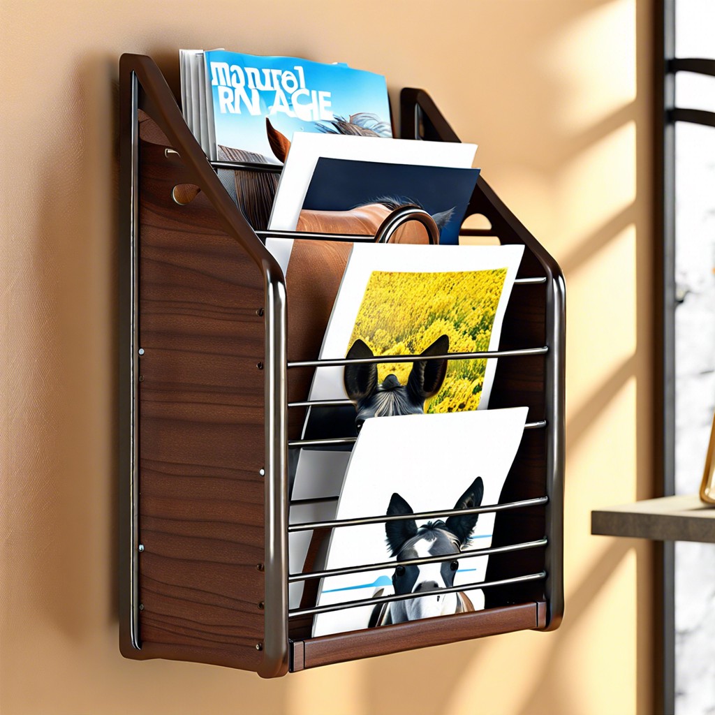 mounted magazine rack