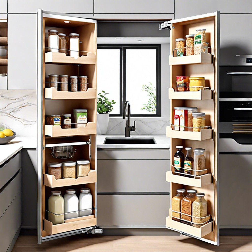 narrow pull out pantry