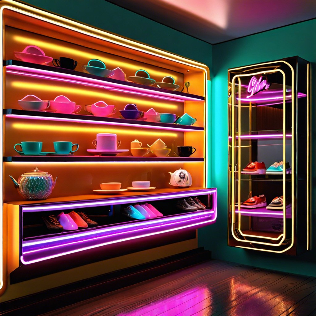 neon frame lights for a retro vibe