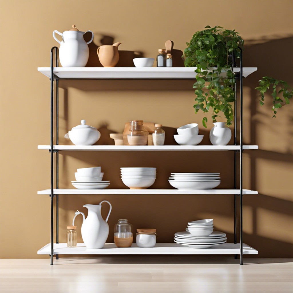 open shelving display