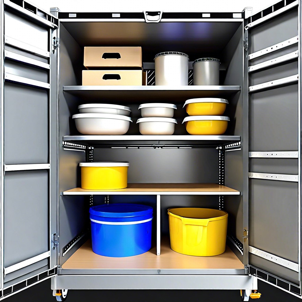 overhead mesh storage bins