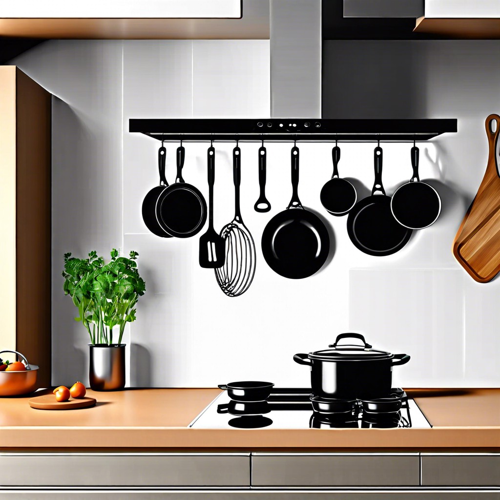 overhead pot and pan hangers