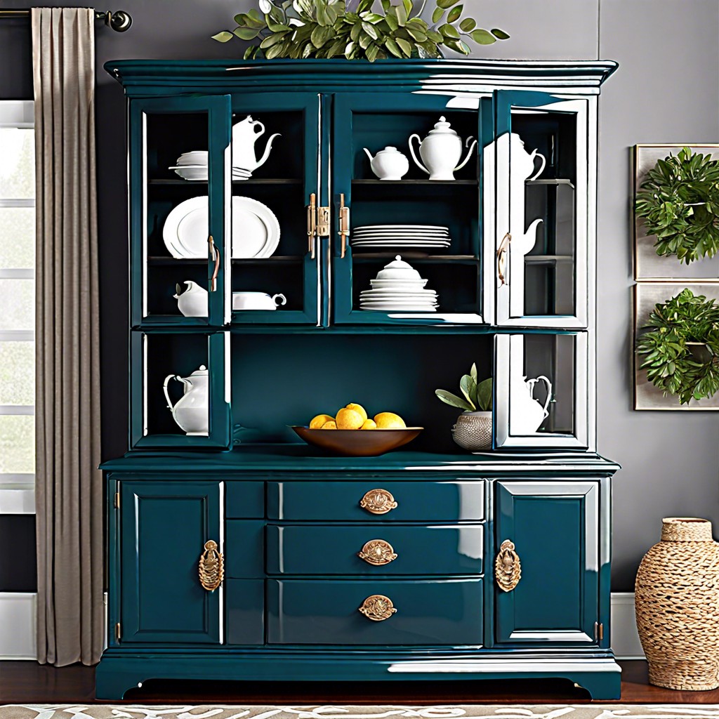 paint the cabinet in a bold glossy color
