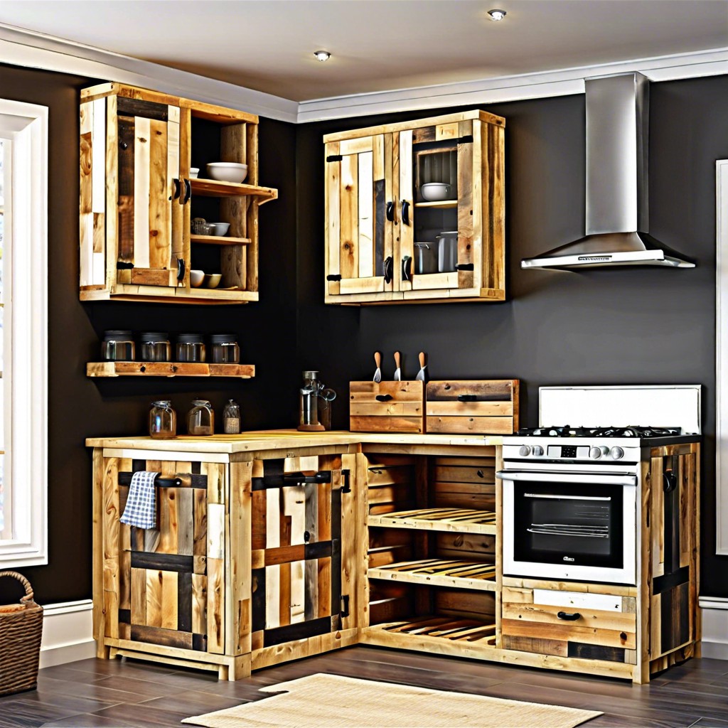 pallet wood cabinets
